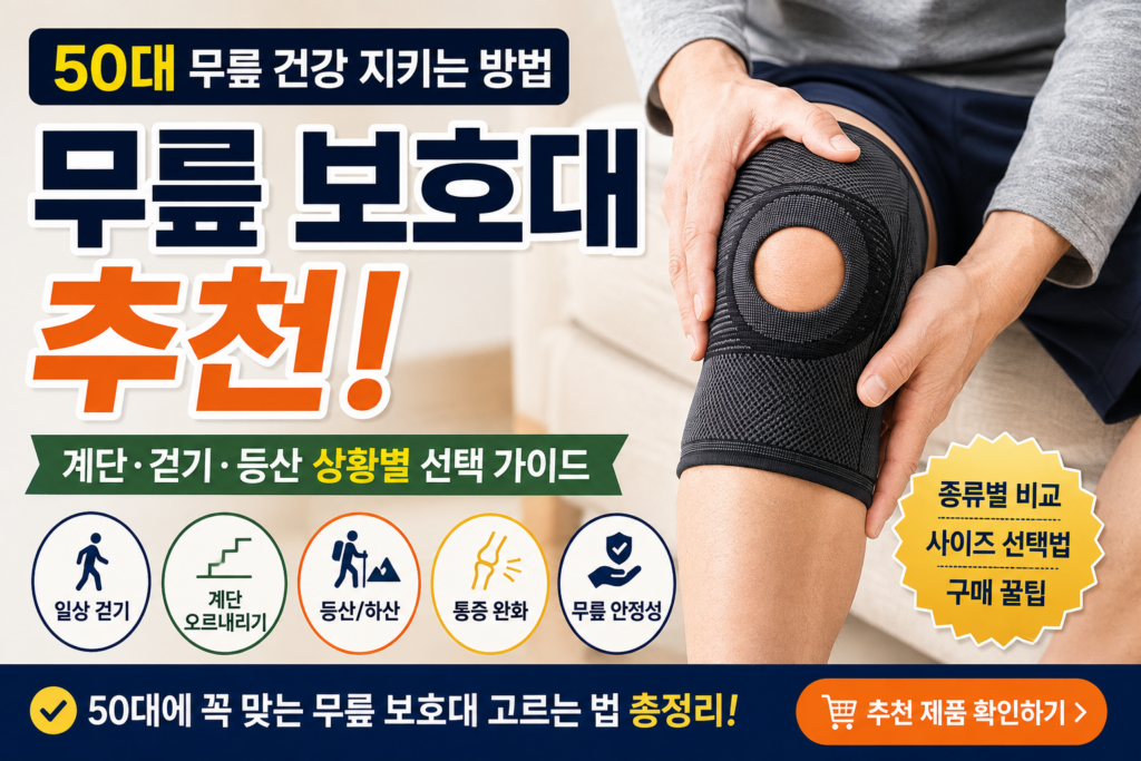 50대 무릎 보호대 추천｜계단·걷기·등산할 때 고르는 방법