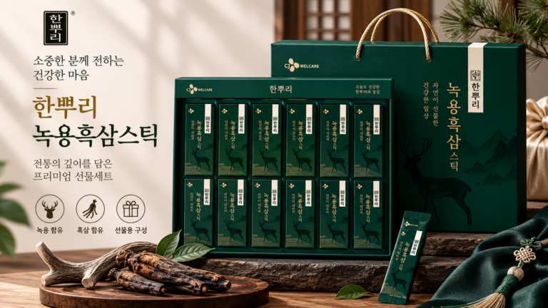 한뿌리 녹용흑삼스틱 60개입 선물세트 구성과 특징 총정리
