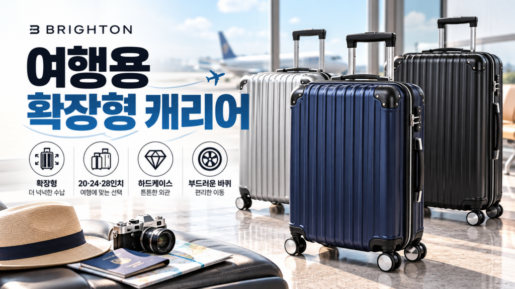 브라이튼 브이 확장형 여행용 캐리어 20인치 24인치 28인치 비교 제품 이미지